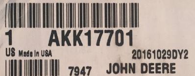 Manometer AKK17701 - John Deere Parts - Foto 1