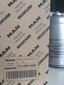 FUEL FILTER INSERT 51125030040, 51.12503-0040 - MAN Parts - Foto 2