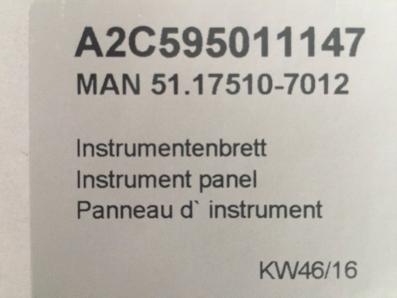 INSTRUMENT PANEL 51175107012, 51.17510-7012 - MAN Parts - Foto 3